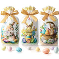 JOINDO 50 PCS Easter Treat Bags, 6x9 Inches fit Goodies and Small Gifts, Ribbon Drawstring Fast Packaging & Easy Use, Stand up Bottom, 3 Patterns, (Pattern 3) - color: Pattern 3