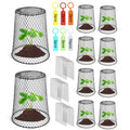 10 Pcs 6.8"×7.4" (Multiple Sizes/Quantities Available) Seedling Plant Protectors from Animals, Chicken Wire Plant Cage Garden Cloche to Protect Plants Vegetables from Rabbits Squirrels Chicken - size: 6.8"×7.4"