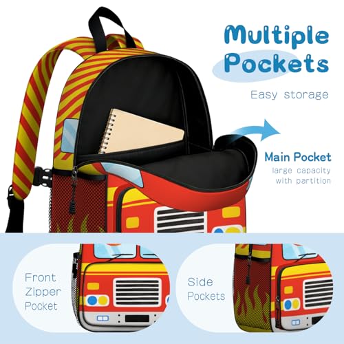 Ambulance School Backpack For Boys Toddler Bookbag Child School Bag Kindergarten Elementary Toddler Bag Gift Ideas Backpack for Boys Girls Bookbag for Kids Toddlers Casual Travel - color: Ambulance