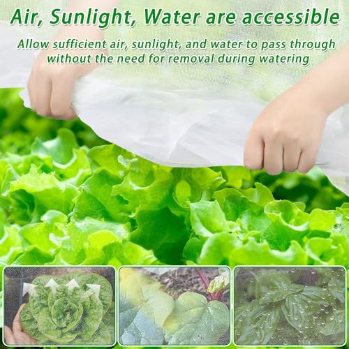 Garden Netting for Raised Beds, Plant Covers Garden Protection Bird Netting | 8x4FT Raised Garden Bed Cover, Ultra Fine Mesh Netting Pest Barrier for Vegetables Fruits Crops, with Drawstring & Clip, 2PCS - size: 8x4x1FT