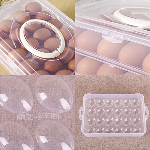Anyumocz 72 Eggs Holder,3-Layer Deviled Egg Tray with Lid,Egg Containers for Deviled Egg,Egg Carrier Box Dispenser Container with Handle for Refrigerator - style: 3-Layer 72eggs