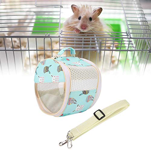 Hamster Transparent Bag Bird Squirrel Parrot Golden Hamster Hedgehog Outdoor Travel Visible Portable Carrier (Green) - size: Green
