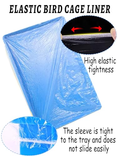 Disposable Bird Cage Liners Clear Plastic Parakeet Cage Liner Bag - 50 Pcs Parrot Cage Tray Liners Universal Film Bird Cage Accessories for Finches Canaries Cockatiels Birdcage - size: 50PCS