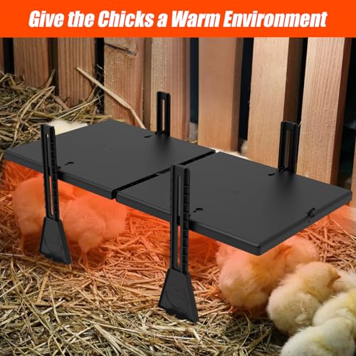 Chicks Brooder Heater, 22.5" x 11.2" Chicks Brooder Heating Plate Up to 30 Chicks, Adjustable Height and Angle Brooder Heater for Chicks Kitten Puppy Pets Animals