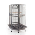 Parrot Escape Jumbo Corner Bird Cage Aviary (Small) - size: 63.5"L x 37.5"W x 37.5"H