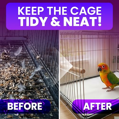 HA SHI Bird Cage Liners, 11 x 17 in, 120 Unprinted Sheets, Absorbent Paper | 120 unprinted newsprint sheets, 11 x 17 in, gray. Ink-free liners for bird cages and small pet enclosures. Trim to fit.