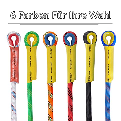 Indoor Outdoor Climbing Rope, 10/12/14mm (32FT/49FT/65FT/98FT) Static Rock Climbing Rope for Escape Rope, Ice Climbing Equipment, Fire Safety Rescue Rope, with Non Slip Gloves - color: Black, size: 10mm/49ft