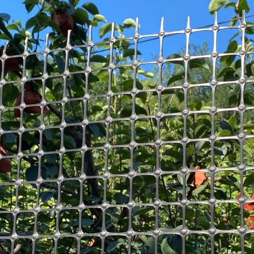 Heavy Duty Plastic Fence Roll 39" x 50' - 0.8x0.8 Inch Chicken Wire Mesh, Reusable Fencing for Garden, Rabbit/Poultry Protection, Balcony & Plant Defense (Black) - size: 39" x 50'