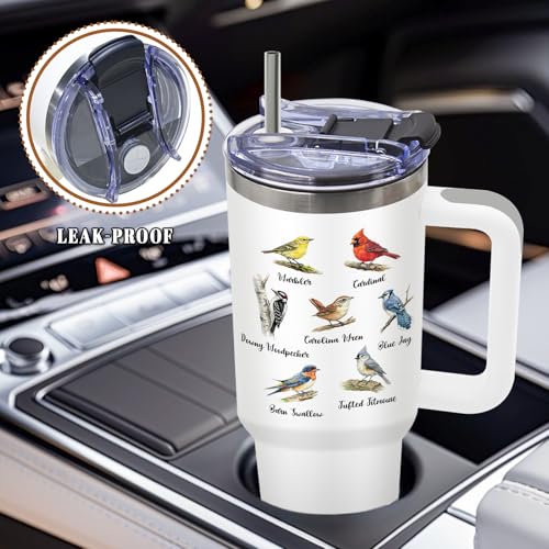 DUUV Bird Watching Tumbler 40oz, Insulated Birds Lover Gift for Women | Funny Bird Lover Cup Leakproof, Birds Watching Gift Mug, Birthday Ideal Gifts for Birders Lovers, Sorry I’m Late Bird, 1 Pack - color: Saw A Bird