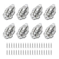 Geesatis 8 Pcs Metal Box Hasp Lock Toggle Latch Catch Decorative Hasp BoxLatch Hasps for Jewelry Wooden Case Boxes, with Mounting Screws, Silver - style: A-Silver
