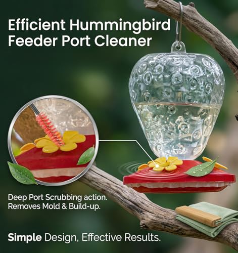 21 Pcs Hummingbird Feeder Brushes for Cleaning, Hummingbird Feeder Cleaner | for Bird Feeders Bottles Jars Keyboards Kettles, Portable Cleaning Brushes Kit