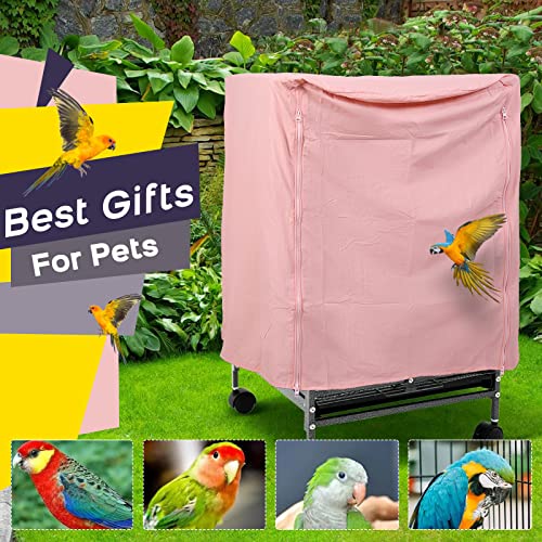 QBLEEV Birdcage Cover, Breathable Night Cover for Bird Cages, Parrot Cage Cover Shade Pet Universal Blackout Windproof Light-Proof Sleep Reduces Distractions Night Accessories Cloth Without Cage