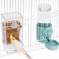 lemtrflo No Mess Bird Feeder Water Dispenser Set, Bird Feeder for Cage | Cage Accessories for Parrot, Finches, Budgies and Canaries - color: blue
