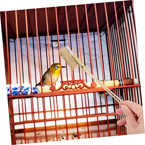 GANAZONO 1set Handle Bird Cage Brush for Easy Cleaning Wire Brush Extra Handle for Cage Maintenance and Effortless Bird Dropping Removal - size: 22X3X2CM