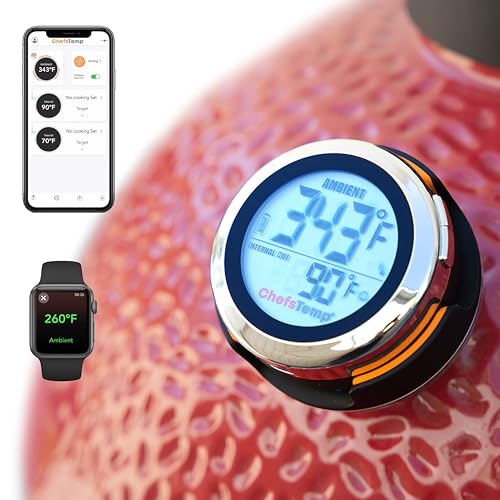 ProTemp S1 Patented Smart Grill Gauge Thermometer Hub Wi-Fi and Bluetooth for Weber Kamado Joe Grill Smoker Offset Replacement Accessories，Breezo Fan (Universal Version 0.3"Dia not for Big Green Egg)
