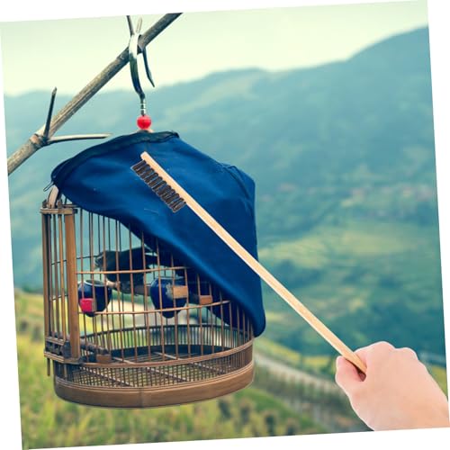 HANABASS 2pcs Bird Cage Cleaner Brush Set with Droppings Shovel Efficient Cleaning Tools for Pet Birds and Small Animal Cages for Quick Stain Removal and Household Use