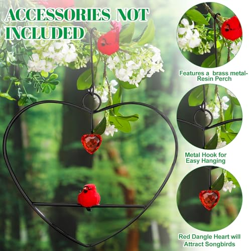 LemonRoad Hummingbird Swing, Tweet Heart Birdie Swing, Copper Hummingbird Perch Metal Frame for Wild Finches & Orioles Bird Outdoors Indoor Trunk Lawn Patio Garden (Black) - color: Black