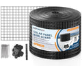 Solar Panel Bird Guard 6 in x 50 ft for Squirrel, Bird, Critters Proofing | Critter Guard for Solar Panels with 100 Pcs Stainless Steel Fasteners, Removable PVC Coated Pigeon Netting Wire - size: 6inch x 50ft