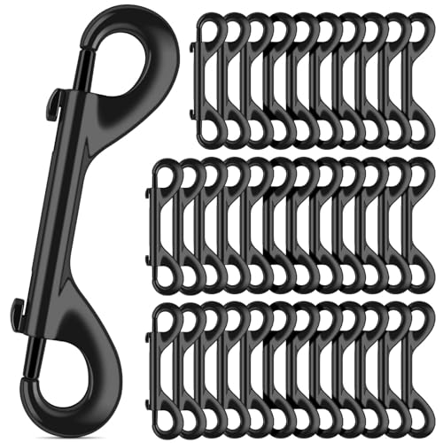 ERKOON 3.5 inch Double Ended Bolt Snaps Hooks 110lbs Load Capacity Zinc Alloy Double Sided Clips Heavy Duty Trigger Snap for Dogs Leashes/Water Bucket/Horse Feed/Hammocks (35 Pack) - size: 35 Pack