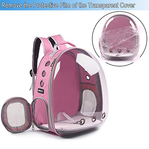 Cat Backpack Carrier, Pet Backpack, Breathable Cat Dog Space Capsule Backpack, Airline-Approved for Small Cats Dogs Birds Bunny Travel Hiking | Breathable Airline-Approved, Full Transparent Dome, Padded Backpack Straps for Walking, Driving, Vet Visits, Ou
