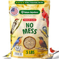 No Mess Wild Bird Seed for Outside Feeders, Sunflower Hearts Blend, 5 lb | no mess bird seed, shell free sunflower hearts for birds, kernel peanuts and hulled millet, no fillers, made in USA