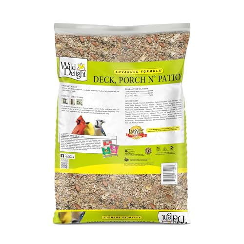 Wild Delight Deck, Porch N' Patio No Waste Bird Food, 20 lb-(374200),Tan - size: 20 Pound (Pack of 1), style: Porch N' Patio, 20lb