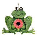 Wood Frog Bird House for Outside Decorative Bird Houses Hanging Outdoor Garden Patio Yard Hand-Painted Green Birdhouse Nesting Box for Bluebird Finch Wren Sparrow Chickadee (1)