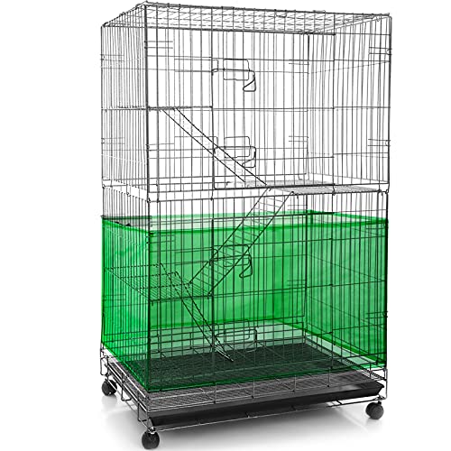 Shappy Large Bird Cage Seed Catcher,Bird Cage Cover Net Skirt Guard,Adjustable Soft Airy Mesh Net for Parrot Parakeet Macaw(118 x 15 Inch/ 300 x 37 cm,Green) - color: Green, size: 118 x 15 Inch/ 300 x 37 cm