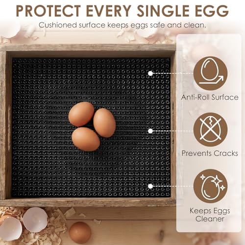 16 Pcs Washable Chicken Nesting Pads Bulk 11.8''x13.8'' Reusable Chicken Laying Pads for Coop Bedding Ultra Soft Artificial Nesting Box Pad for Pets, Garden Outdoor(Black) - color: Black