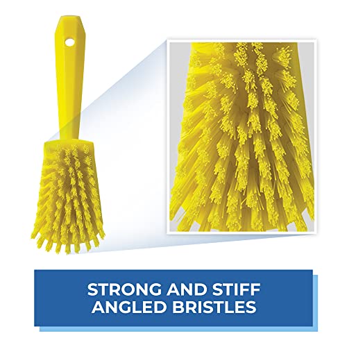 Vikan 41926 Brush,Washing,Stiff,10",PP/PBT,Yellow - color: Yellow