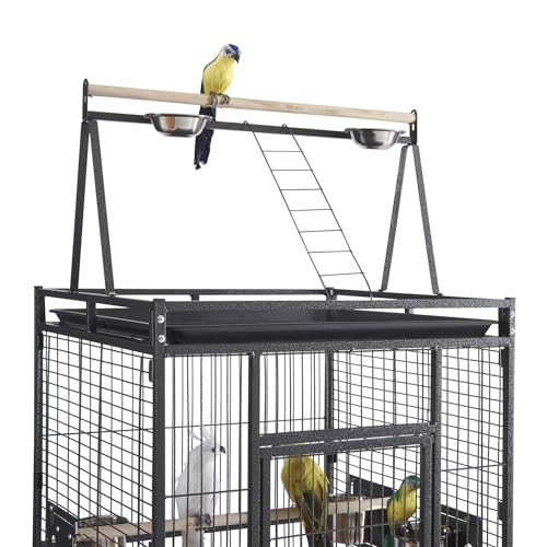 Panana Large Bird Cages Parrot Cage Wide Flight Metal Animal Cage for Budgie Parakeet Conure with Rolling Stand Wheels (69 inch Height)