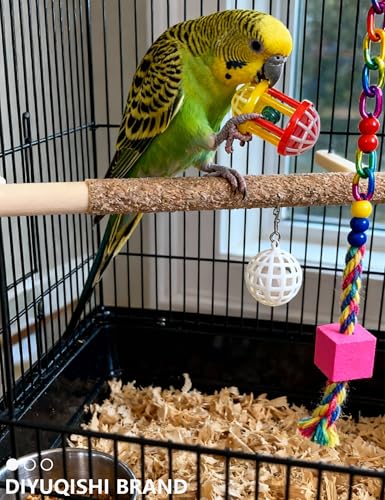 23-Pack Bird Toys for Parrots – Natural Rattan and Plastic Bell Balls | Safe, Fun Cage Decor, Foot Exercise, 1.6 in - 2.8 in - size: 1.6'' - 2.8''