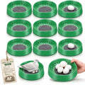 Balacoo 10 Pcs Pigeon Nest Bowls, Durable Plastic Dove Nesting Box with Pad | Breathable Washable Quail Nest, Bird Egg Rest Beds for Doves, Pigeon, Quails & Small Birds - Bird Cage Supplies (Green)