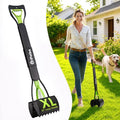 Large Dog Pooper Scooper for Yard, 32 inch Long Handle, No Bending - color: Meadow Green
