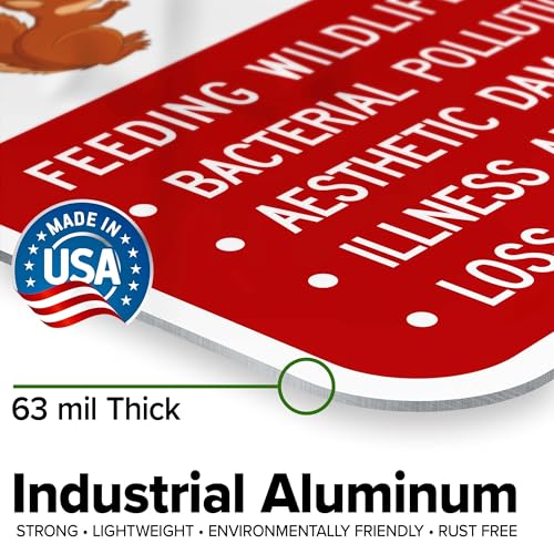 Do Not Feed Ducks Geese Or Any Other Wildlife Sign Sign, 18x24 Inches, Rust Free .063 Aluminum, Fade Resistant, Made in USA by My Sign Center - size: 18x24 Aluminum