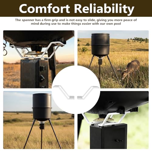 Replacement Compatible with WildGame Deer Feeder Brackets, Replacement Leg Brackets for WildGame Innovations Feeders, Easy Bolt-On Installation for Deer Feeder Stability Repair