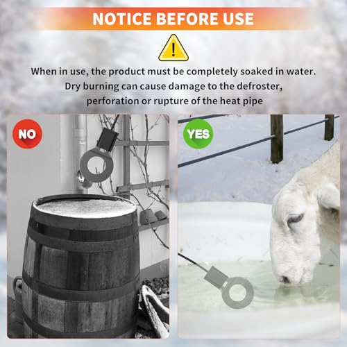 500W Utility De-Icer Submergible Cast Aluminum Chicken Water Heater for Livestock Tank Heater Bird Bath Heater in Winter - size: 500W