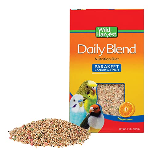 Wild Harvest Daily Blend for Parakeet, Canary, Finch & Small Birds, 2 Pounds (Pack of 4) - size: 2 Pound (Pack of 4)