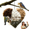 Handmade Alpaca Fiber Bird Nesting Material Heart – Soft Nesting Holder for Wild Birds, Garden Trees, Winter Shelter & Bird Lover Gift (1PC)