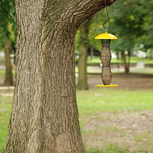Perky-Pet YB5F00340 Yellow & Black Finch Tube Wild Bird Feeder