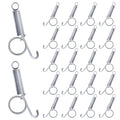 24pcs Silver Metal Finger Spring Hook Lock Spring Latch for Stabilized Bird，Cat， Hamster， Rabbit，Dog，Parrot，Hedgehog Pet Wire Cage Door (Silver)