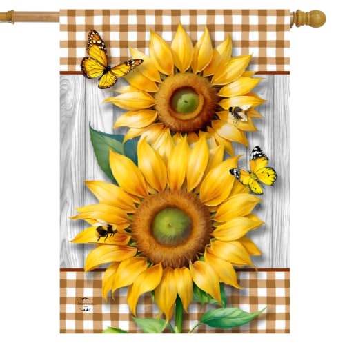 Briarwood Lane Sunflower Duo House Flag - color: Sunflower Duo