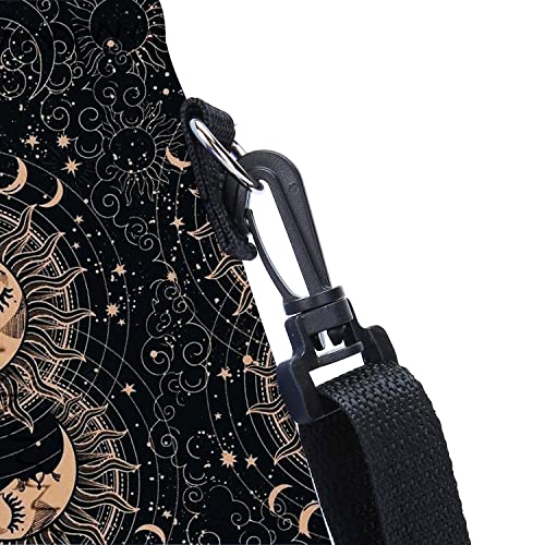 AMARY Neoprene Water Bottle Carrier Bag with Adjustable Shoulder Strap, Insulated Carrier for Stainless Steel/Glass/Plastic Bottles, 500ML/16.9OZ (Sun Moon) - color: Sun Moon