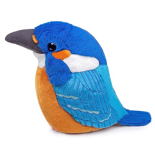 Kingfisher Plush Toy - Realistic Kingfisher Stuffed Animals 10inch, Cute Little Bird Raven Plush as Gift for Your Friends - style: Kingfisher