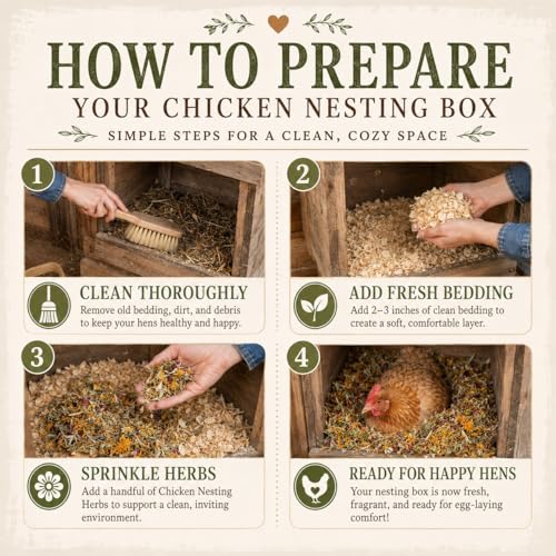 MAQIHAN 20oz Chicken Nesting Herbs - Dried Poultry Herbs for Coop Boxes | Natural Bedding Decor for Hens, Ducks, Laying Areas, Box Pads, Habitat Refresher, Winter Supplies, Vacuum Packed - size: 1.25 Pound (Pack of 1)