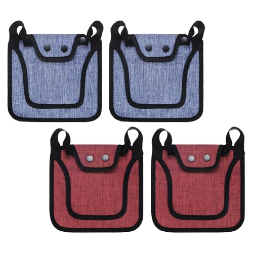 M METERXITY 4-Pack Premium Chicken Saddle, 25.4cm/10" Hens Saddle with Adjustable Strap Birds Feather Protector for Back and Sides Poultry Saver for Hens and Roosters [Purple,Red Each 2] - color: Purple,Red