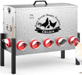 21-Gal Metal Automatic Chicken Feeder with 12 Feeding Ports | 110LB Capacity, Anti-Waste Design, Rust-Proof Alloy Steel, Clear Viewing Window, 3-Level Legs for Outdoor Chicken Coops - size: 21GAL-110LB
