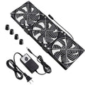 Wathai Dual Ball 3 x 120mm Computer Fan with AC Plug DC 12V Server Fans | Baseboard Booster Fan with 110V 120V 220V 240V AC Speed Controller for DIY Cabinet Chassis Machine Rack Workstation Cooling - style: 3x120mm fan