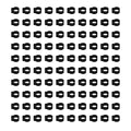 Omabeta 100PCS Reusable 8mm Pigeons Identification Leg Rings for Easy Dovecot Management and Marking, Lightweight Plastic Bands for Poultry Supplies (Black) - color: Black