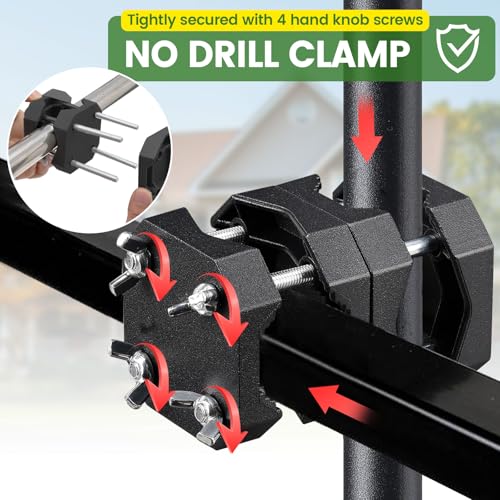 Deck Bird Feeder Hanger for Railing, Heavy Duty Hummingbird Feeder Hanger 28-inch Deck Hook Fence Balcony Railing Bracket for Planter,Flower Baskets,Lanterns,Wind Chimes